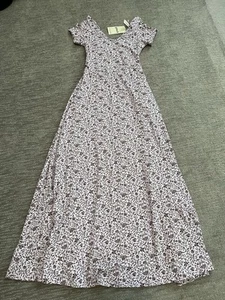 Women's Orchid Petal Baroque Fit & Flare Crossback Maxi Dress XS - Picture 1 of 7