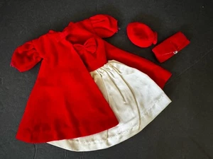 Vintage Barbie Silken Flame #977 & Red Flare #939 1960 Coat Dress Hat Purse - Picture 1 of 12