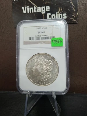 1885-S NGC MS61 MORGAN SILVER DOLLAR 🔥BEAUTY🔥 - Image 1 of 4