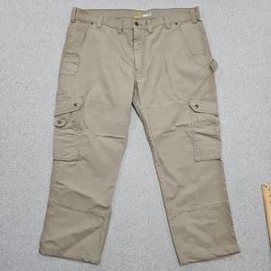 Carhartt Pants B342-DES Double Knee Cargo Carpenter 44x30 Ripstop Relaxed Fit - Picture 1 of 11