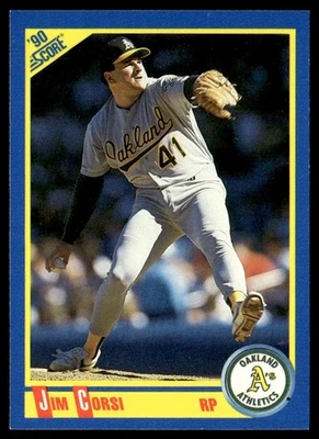 1990 Score Jim Corsi Oakland Athletics #553 - Image 1 of 2