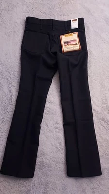 NOVO Jeans Wrangler Masculino 30x30 Bota Wrangler Jeans Bootcut Preto Poliéster Rodeio - Imagem 1 de 4