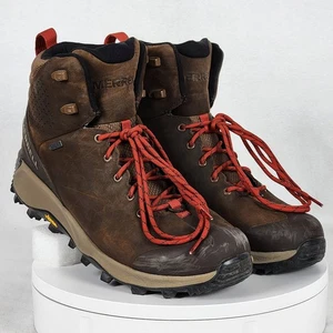 Merrell Thermo Glacier Leather Waterproof Vibram Sole Mid Hiking Boots Men 12 - Picture 1 of 24