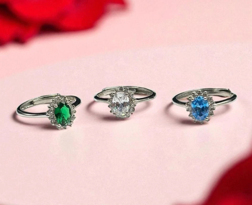 Anello Donna Argento925 Rodio Nickel Free con Zircone di qualità MIS.REGOLABILE - Immagine 1 di 4