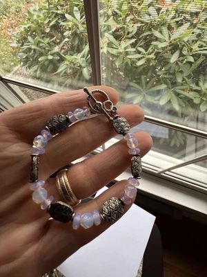 Child’s Beaded Bracelet Sterling Silver Toggle Closure - Image 1 of 4