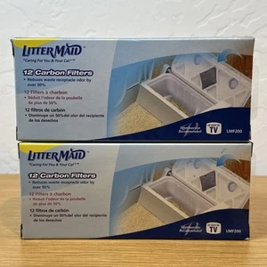 LOT 2 LitterMaid Replacement Carbon Odor Cat Litter Filters LMF200 NEW - Picture 1 of 5