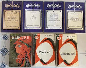 Lot of 7 Vintage French Language Classiques Larousse +, Paperback Books 1933-74 - Picture 1 of 16