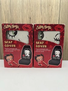 Juego de funda de asiento de coche Betty Boop negra delantera baja o alta trasera cubo - Imagen 1 de 3
