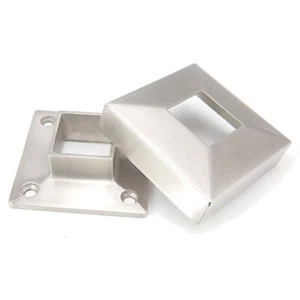 Cubierta de brida base de acero inoxidable grado 316 y base de brida para montaje de postes - Imagen 1 de 9