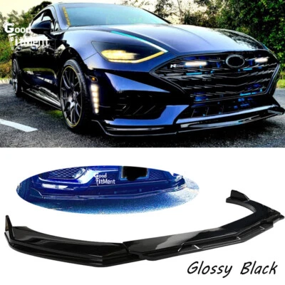 For Hyundai Sonata Glossy Black Car Front Bumper Chin Lip Spoiler Splitter Kit - image 1 of 4