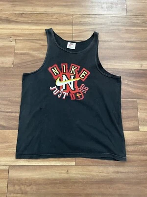 Vintage 90s Nike Basketball Tank Top Youth XL Spell Out White Tag Muscle Shirt - Image 1 of 4