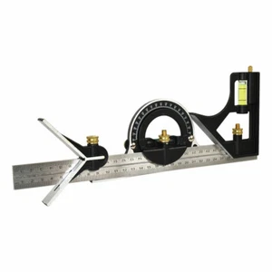 Big Horn 19571 12 Inch Combination Square Set Includes Protractor - Picture 1 of 11