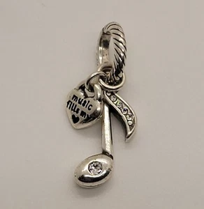 Dije de notas musicales tono plata Brighton - Imagen 1 de 2