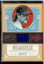 Robin Yount 2012 Prime Cuts Hats Off 34 /99 Game Used  Milwaukee Brewers HOF