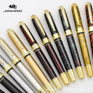 Jinhao 250 Smooth Metal Clip Fountain Pen Medium Fine Nib 0.5mm Writing Students - Imagen 1 de 31