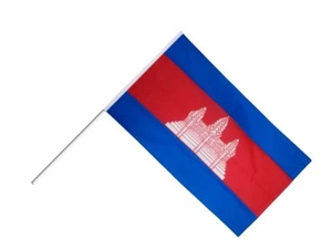 Stockflagge Stockfahne Kambodscha 60x90cm Fahne Flagge mit Stock - Bild 1 von 1