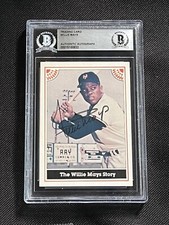 HOF WILLIE MAYS 1983 ASA WILLIE MAYS STORY SIGNED AUTOGRAPHED CARD BAS AUTHENTIC