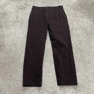 J.Crew Martie Ankle Pants Womens 00 Dark Brown Tapered Leg Zip Stretch 26x26.5 - Picture 1 of 12