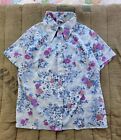 Chemisier vintage années 1970 Sears Fashions polyester floral haut taille femme S