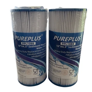 PurePlus Filtri Acqua Piegati Sedimenti Tutta Casa 10" x 4,5" PPL10BB Confezione Due - Foto 1 di 1