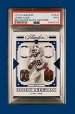 2022 Flawless James Cook Rookie Showcase Sapphire /10 PSA 9 MINT Buffalo Bills 