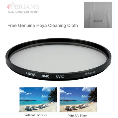 Genuine Hoya 72mm HMC UV(C) Filter Free Hoya Cleaning Cloth US Authorized Dealer - Image 1 of 3