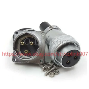 WEIPU WS28 3Pin Power Connector, Aviation Bulkhead Reversal Connector - Picture 1 of 6