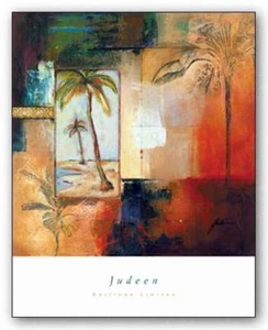 Palm View I Judeen Art Print 16x16 - Picture 1 of 1
