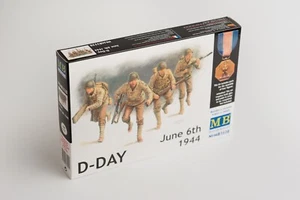 Ejército de EE. UU., Día D de Omaha 6 de junio de 1944 (4 figuras), Segunda Guerra Mundial 1/35 MasterBox 3520 - Imagen 1 de 5