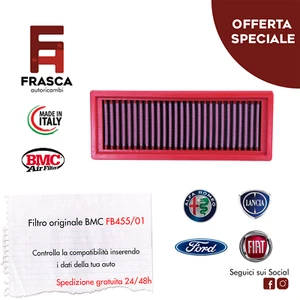 Filtro Aria Sportivo BMC Originale FB455/01 FIAT 500 C 1.2 LPG 69 CV FIORINO 1.4 - Foto 1 di 1