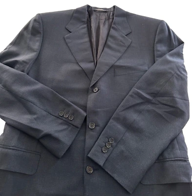 Chaqueta Abrigo Deportivo Canali Para Hombre Azul Oscuro 100% Lana Talla 54R Italia Foto 1 de 4