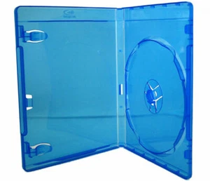 1 x Single BLUE Blu ray Case 14mm Spine New Empty Replacement Disk Cover New - Picture 1 of 1