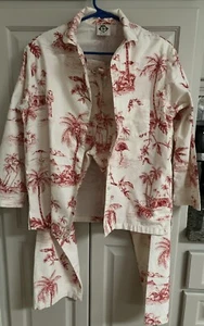Vintage Kilohana Clothing Company Hawaiian Print 2 Piece Pajamas Med - Picture 1 of 13
