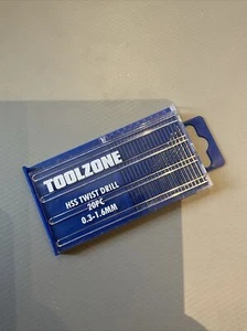 Tool Zone HHS 20pc Twist Drill Set 0.3-1.6mm - Picture 1 of 1