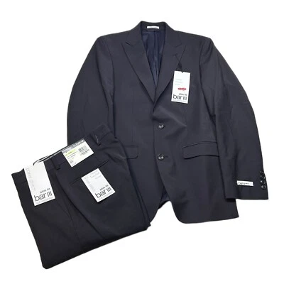 Traje ajustado Bar III para hombre 36R 2 piezas pantalones 30x30 rojo borgoña elástico $600 Foto 1 de 4