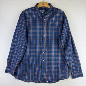Vintage Sir Pendleton Men's Flannel Shirt XL Blue Plaid Wool Made in USA - Picture 1 of 9