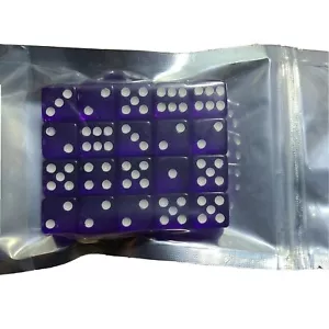 20 - Juego de dados morados 16 mm seis caras calidad Yahtzee juegos de mesa monopoly dados - Imagen 1 de 3