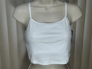Gap Cropped Bralette M Wireless Ribbed Cami BH Weiß GapBody 43GPW01042 - Bild 1 von 11