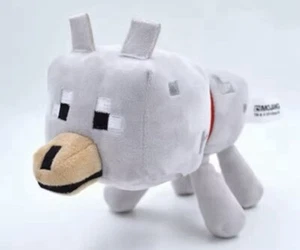 Minecraft Wolf Dog Plush BRAND NEW HIGH QUALITY Minecraft dog plush Stuffed - Picture 1 of 1