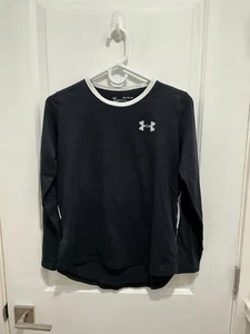Under armour girl's workout long sleeves, black, size YXL - Picture 1 of 8
