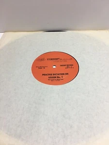 Lot Of Four Vinyl Dictation Shorthand Records by Stenoscript And Original Mailer - Picture 1 of 9