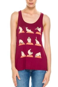 Freizeittop mit Yoga Dogs Print - NEU - Bild 1 von 7