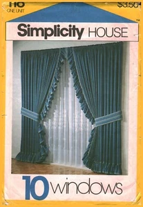 118 Simplicity Sewing Pattern Home Decor Curtains Valances Window Treatment OOP - Picture 1 of 2