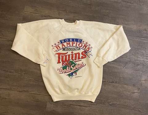 VTG Minnesota Twins Men's Crewneck Sweatshirt Medium World Series Made In USA Cover