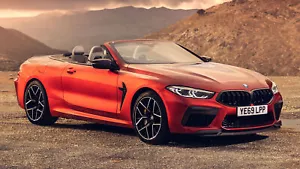 2019 Bmw M8 Convertible Competition Uk Wall Art Print Poster Pick a Size Lot Up - Picture 1 of 1