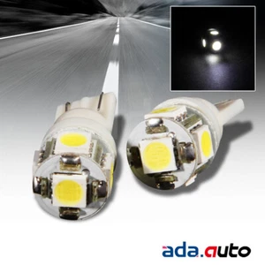 2 X 5-SMD LED SUPER WHITE 168/194/2825/T10 REAR LICENSE PLATE LIGHT BULBS - Picture 1 of 1