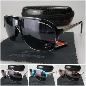 Men Women Retro Sunglasses Unisex Square Black Metal Frame Carrera Glasses C11 - Picture 1 of 20