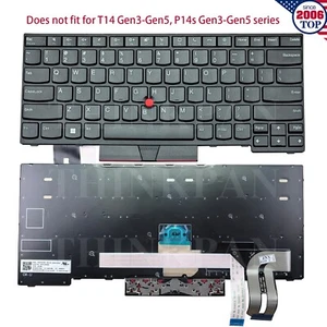 Nuevo teclado estadounidense para Lenovo ThinkPad T14 Gen1 Gen2 P14s Gen1 Gen2 5N20V43868 - Imagen 1 de 10