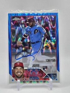 2023 Topps Chrome RA-DHA Darick Hall RC Rookie Autographs Blue Refractor #/150  
