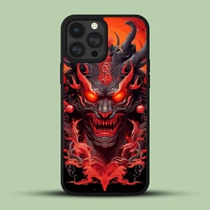Ugly Case oni mask evil Demon ME For iPhone 14 15 11 12 13 Pro X XS XR Max - Picture 1 of 200